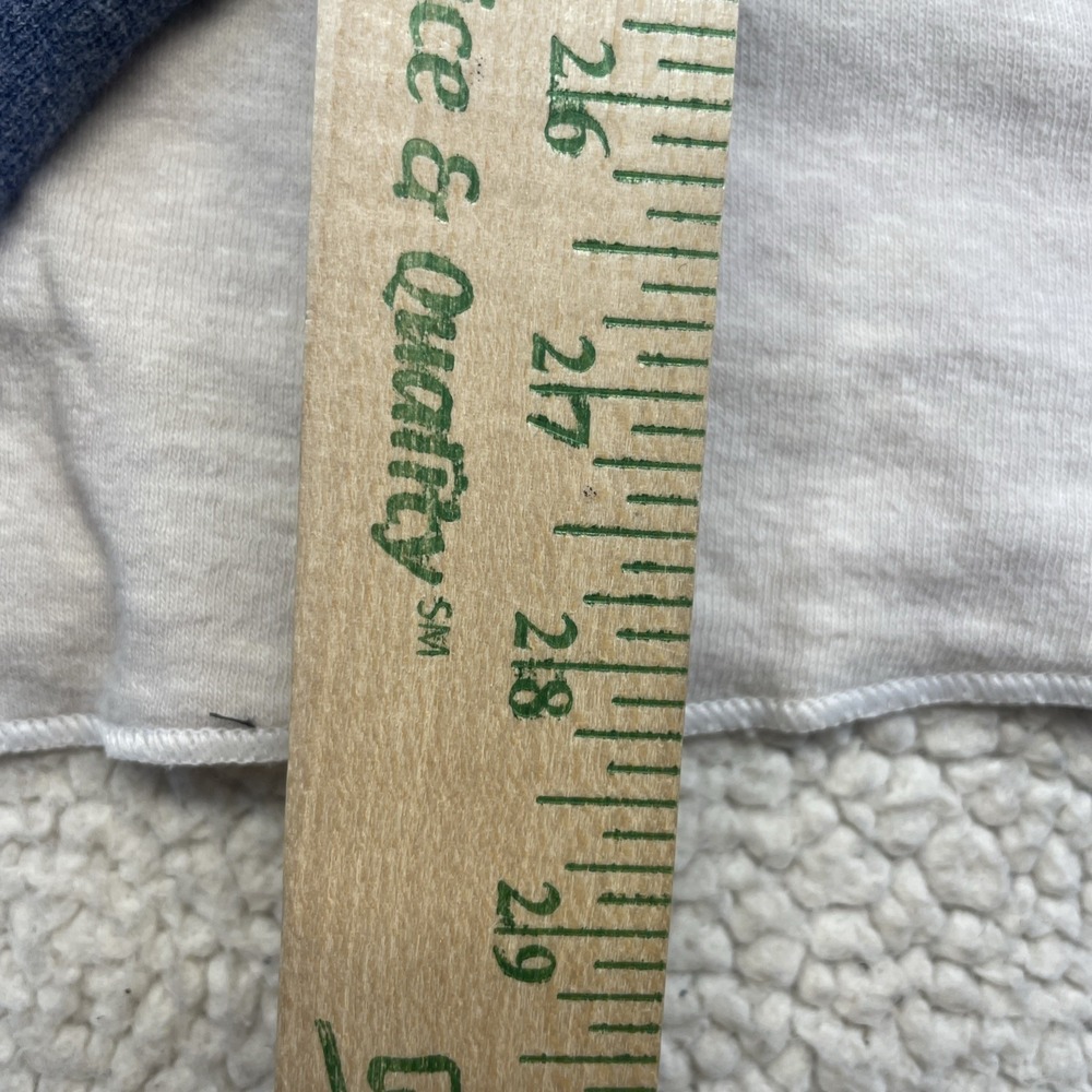 LL Bean Henley Mens L Blue Oatmeal Raglan Baseball Long Sleeve Wool Blend Shirt - Picture 3 of 7